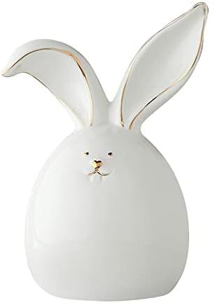 Ceramic Rabbit Figurine Easter Bunny Statues,Handmade Porcelain Decoration Animal Crafts for Home... | Amazon (CA)