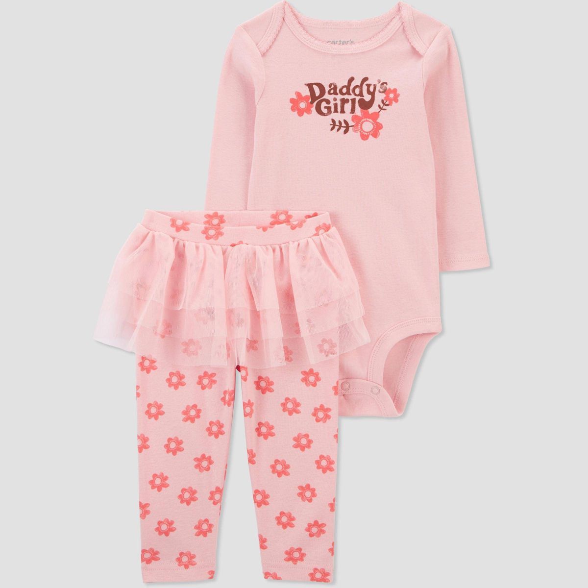 Carter's Just One You®️ Baby 2pc Daddy's Girl Top & Bottom Set - Pink | Target