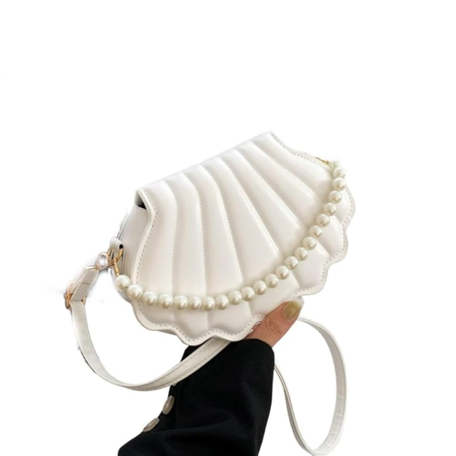 Seashell Shape Purse, Shell Handbag Purse Women Evening Bag, Leather Crossbody Shoulder Bag Mini ... | Amazon (US)