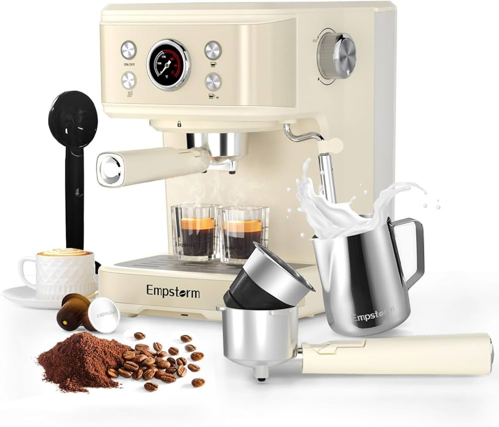 Espresso Machine Latte Coffee Makers 20 Bar, 2 IN 1 Professional Cappuccino Machine and Milk Frot... | Amazon (US)
