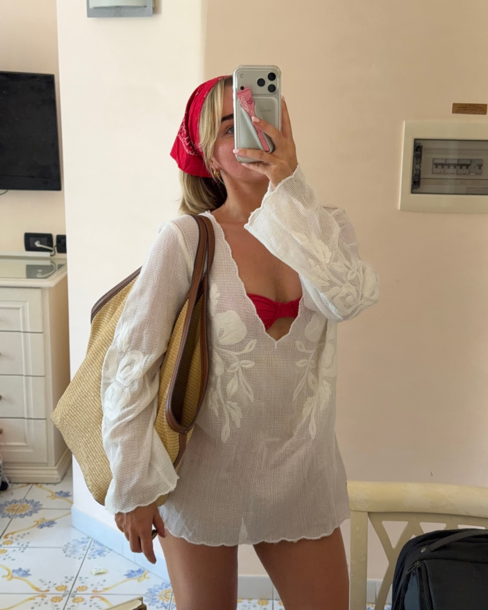 Beach cover up outfit 
Bikini is Pearl Mai

#LTKsummer #LTKFashionMonth #LTKtravel