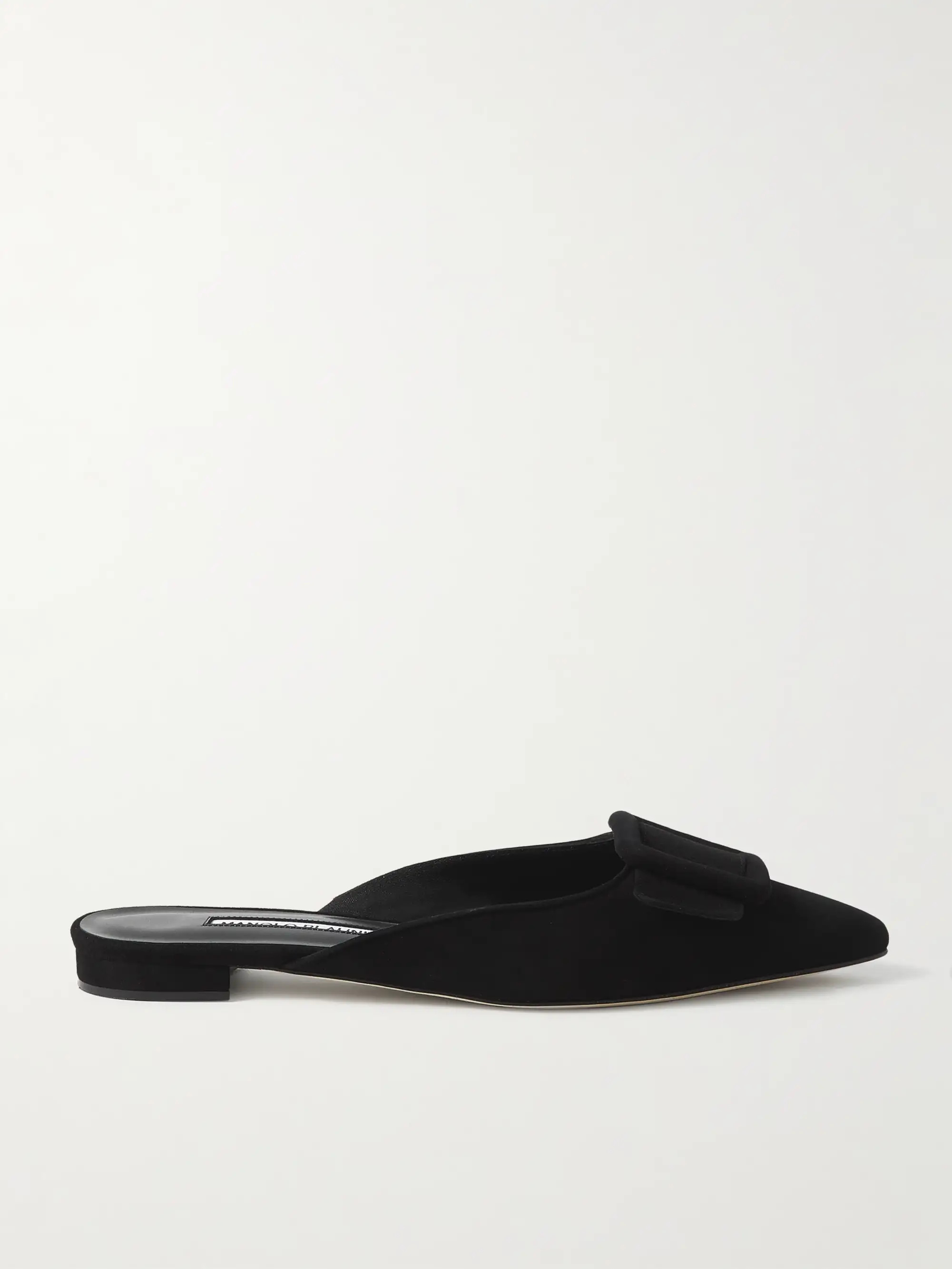 Maysale buckled suede point-toe flats | NET-A-PORTER (US)