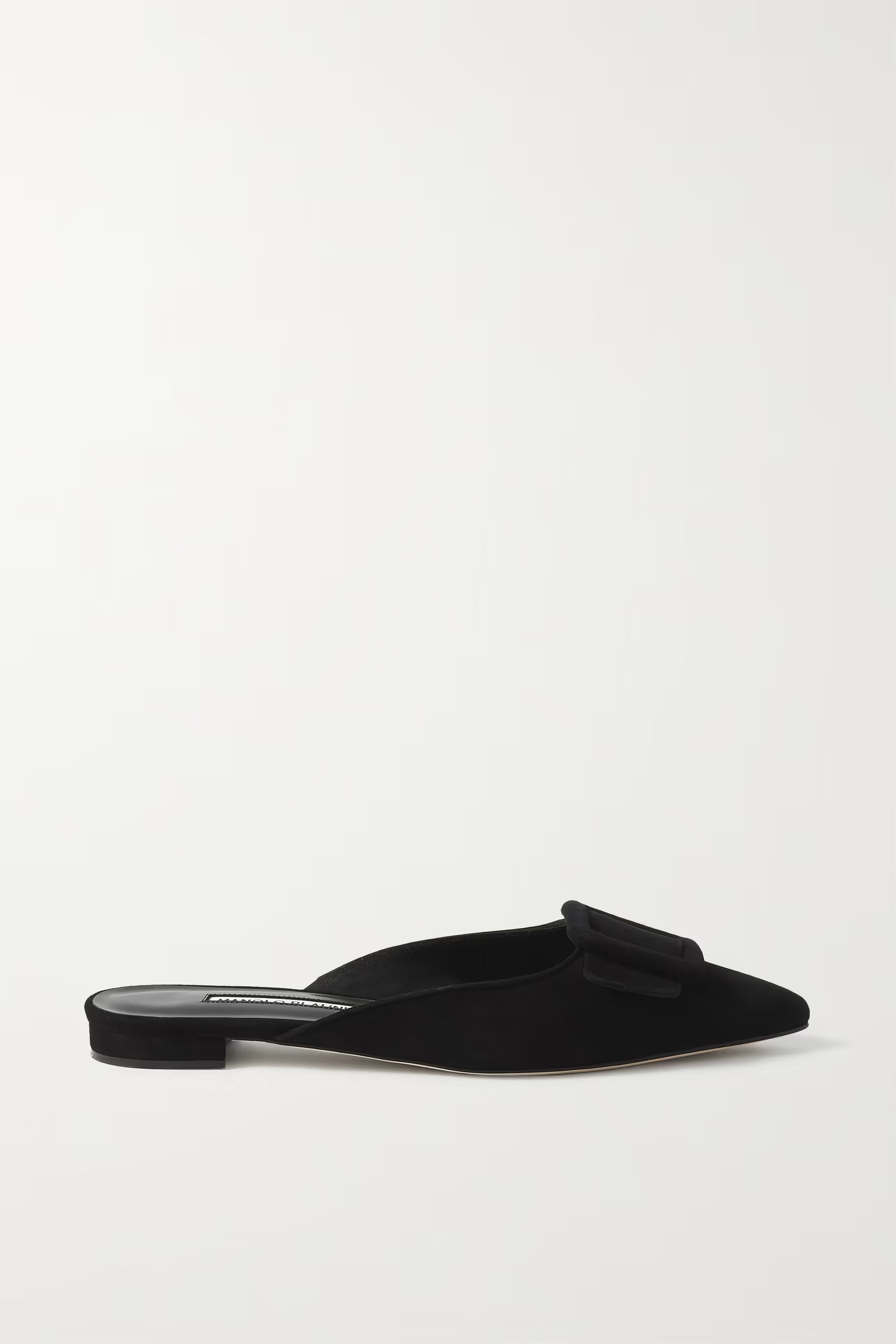 Maysale buckled suede point-toe flats | NET-A-PORTER (US)