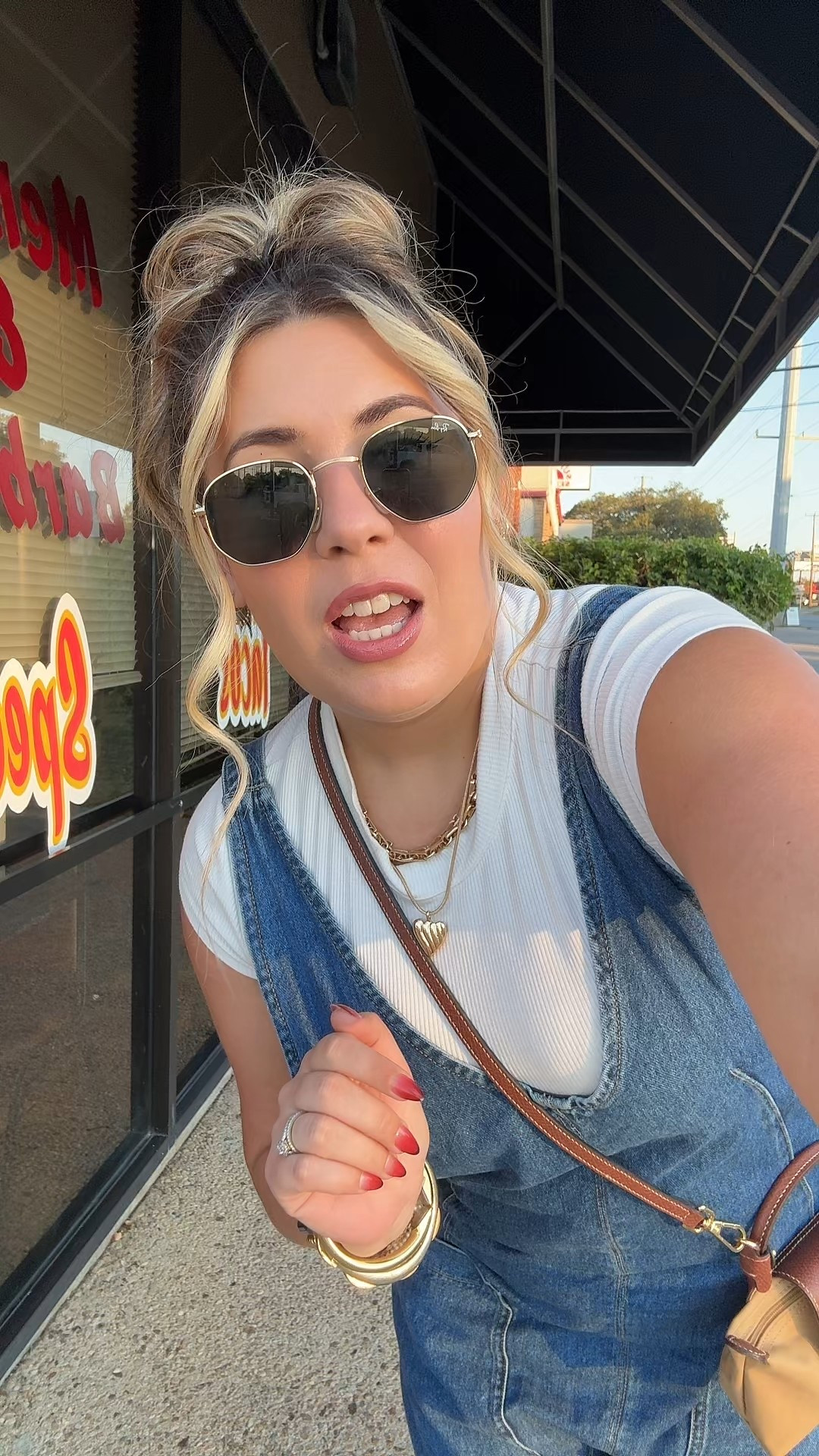 M in bodysuit 
M in overalls, limited sizes available run!! 

#LTKSaleAlert #LTKOver40 #LTKSeasonal