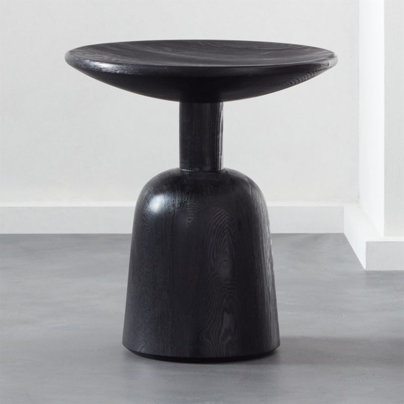 Macbeth Hemlock Black Wood Side Table + Reviews | CB2 | CB2