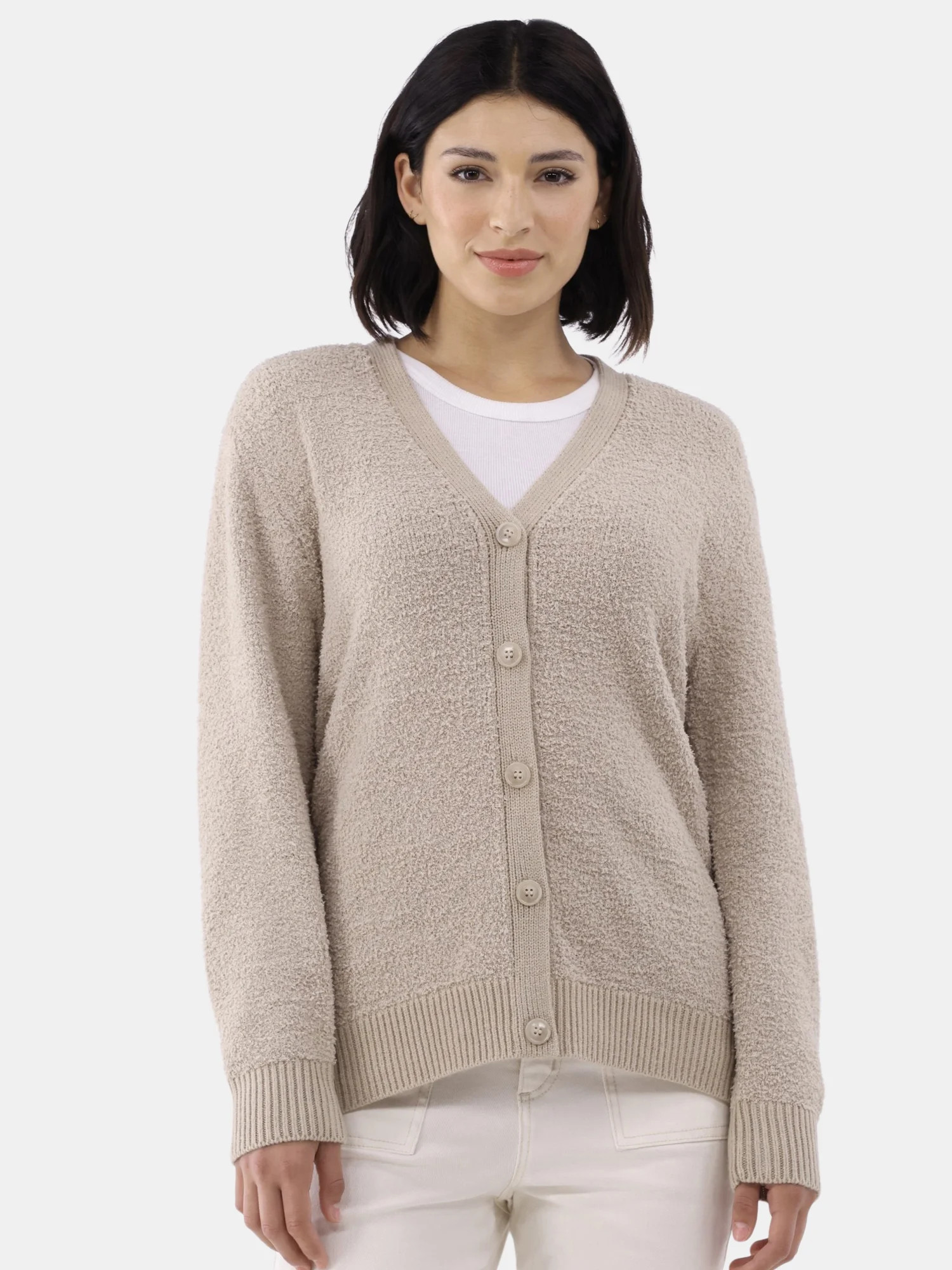 Time and Tru Women's Super Soft Button Cardigan, Sizes XS-XXXL | Walmart (US)