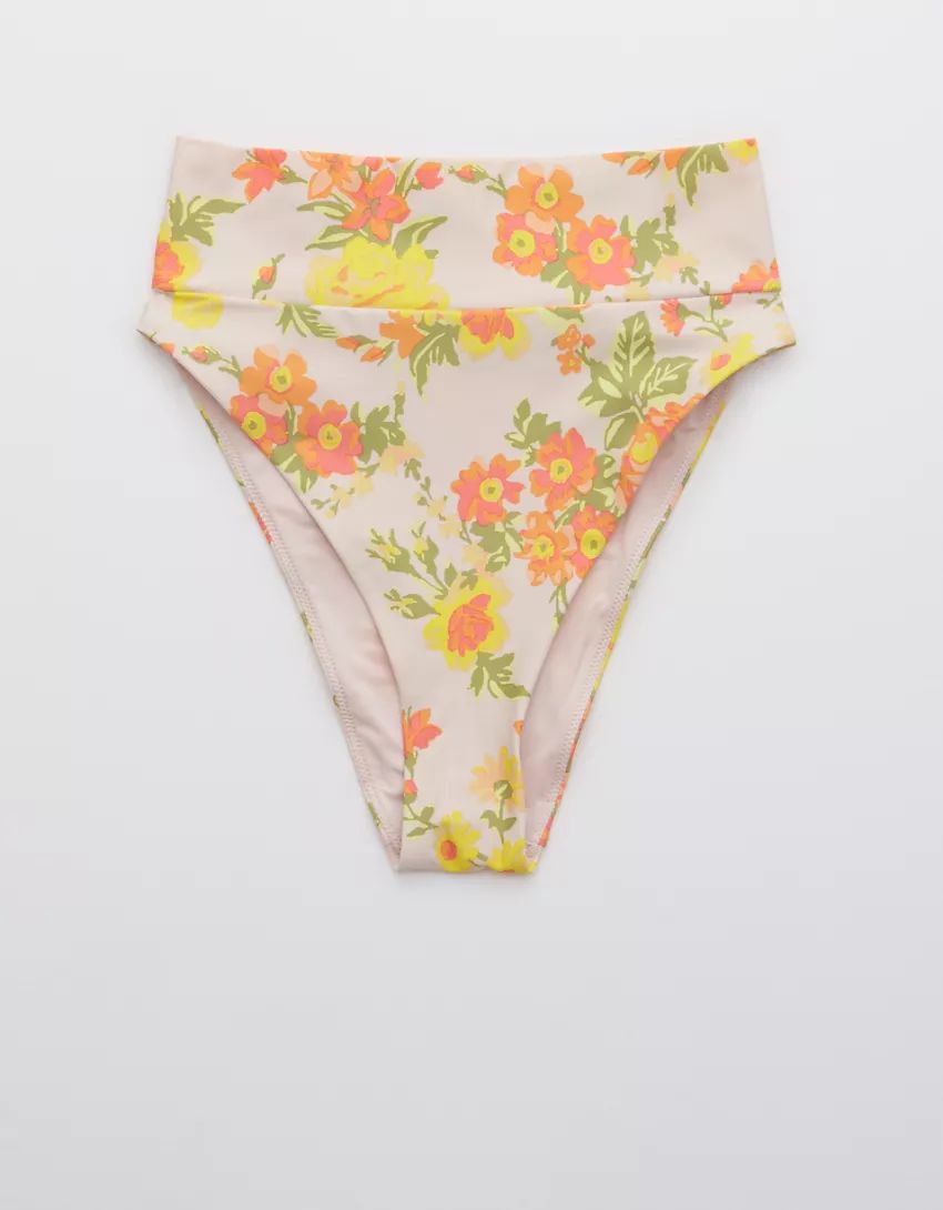 Aerie Printed High Cut Cheeky Bikini Bottom | American Eagle Outfitters (US & CA)