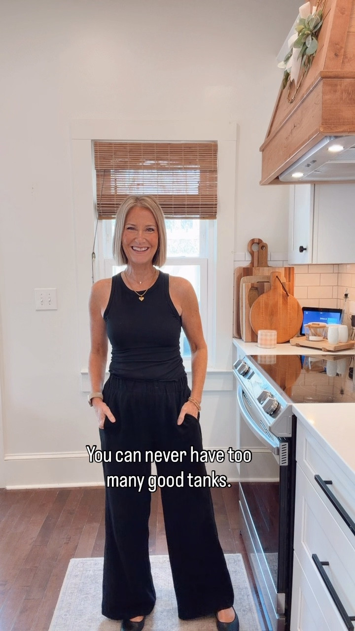 A good tank is always a summer win ☀️ These from @prettyguide are so soft and perfect for layering or wearing on their own. And these pants… I loved the beige pair so much I grabbed them in black too. Wearing a small.

#LTKOver40 #LTKootd #LTKgrwm