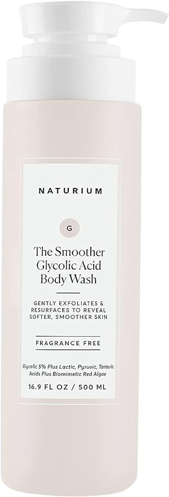 Naturium The Smoother Glycolic Acid Exfoliating Body Wash, Soft & Smoothing Cleanser, 16.9 oz | Amazon (US)