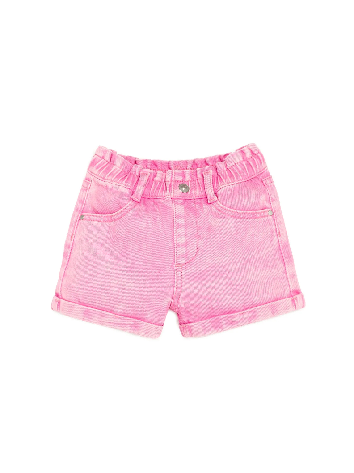 Wonder Nation Toddler Girl Paperbag Denim Short, Sizes 12M-5T | Walmart (US)