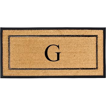 A1HC Natural Coir & Rubber Large Monogrammed Doormat, Thick Durable Entry Mats for Entrance Heavy... | Amazon (US)