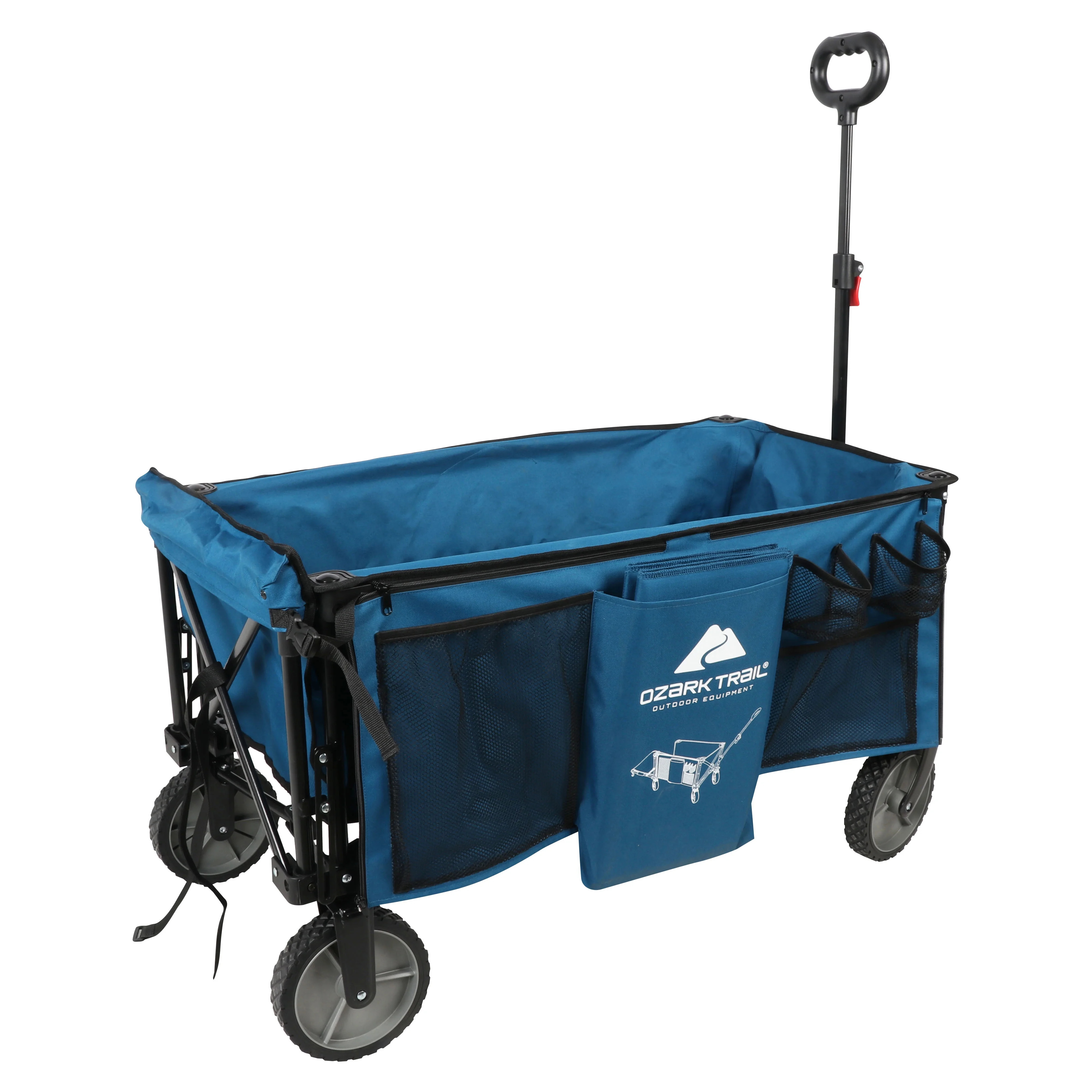 Ozark Trail Quad Folding Camp Wagon with Tailgate, Blue | Walmart (US)