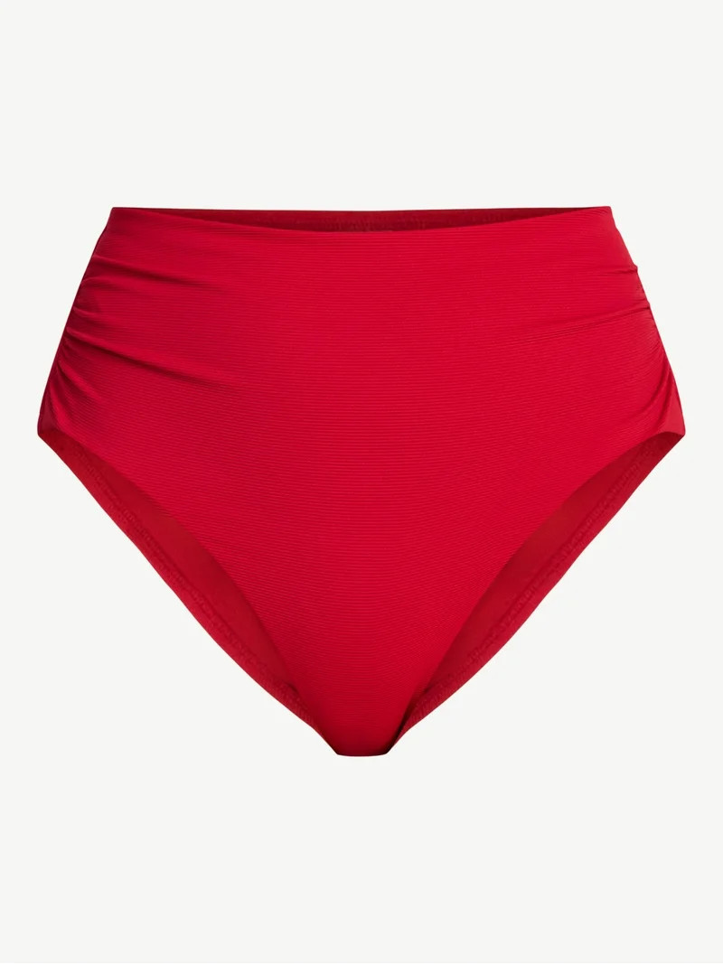 Time and Tru Women's and Women's Plus Size High Waisted Bikini Bottoms, Sizes XS-3X | Walmart (US)