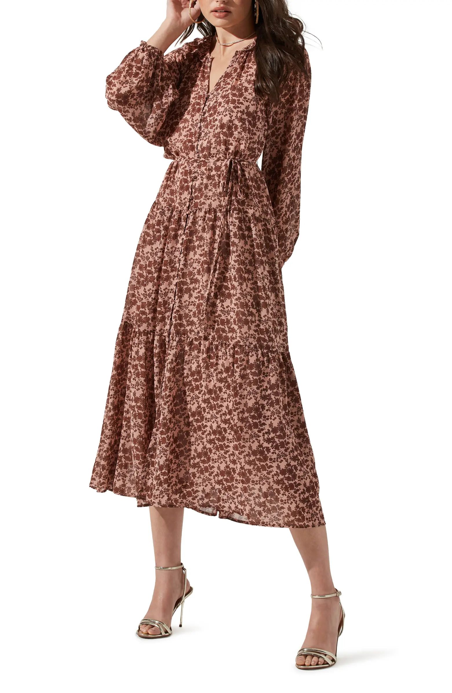 ASTR the Label Floral Print Long Sleeve Dress | Nordstrom | Nordstrom
