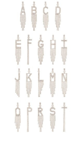 Alphabet Earring in Silver | Revolve Clothing (Global)