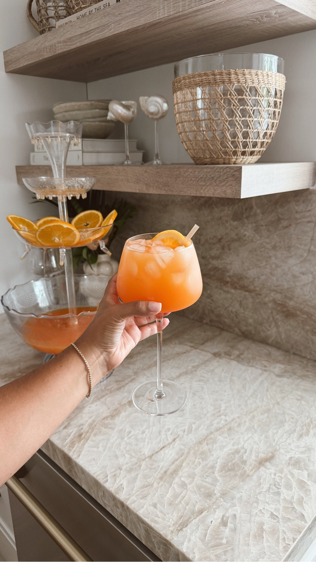 Your summer party hosting hack: an Aperol Spritz fountain 🍊

Skip playing bartender & let guests serve themselves. Also- OJ is my secret ingredient to taking your Aperol spritz to the next level 🤫 🍊 🥂 

#aperol #aperolfountain #summercocktail #hostinghacks #outdoorentertaining #cocktailglass #cocktailfountain #summer

#LTKHome #LTKSeasonal