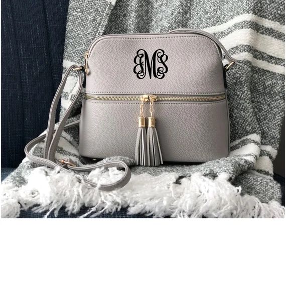 Monogrammed Purse With Tassel Personalized Tassel Crossbody - Etsy | Etsy (US)