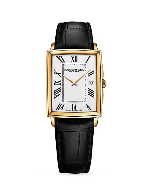Raymond Weil Toccata Goldtone Alligator-Strap Watch | Saks Fifth Avenue