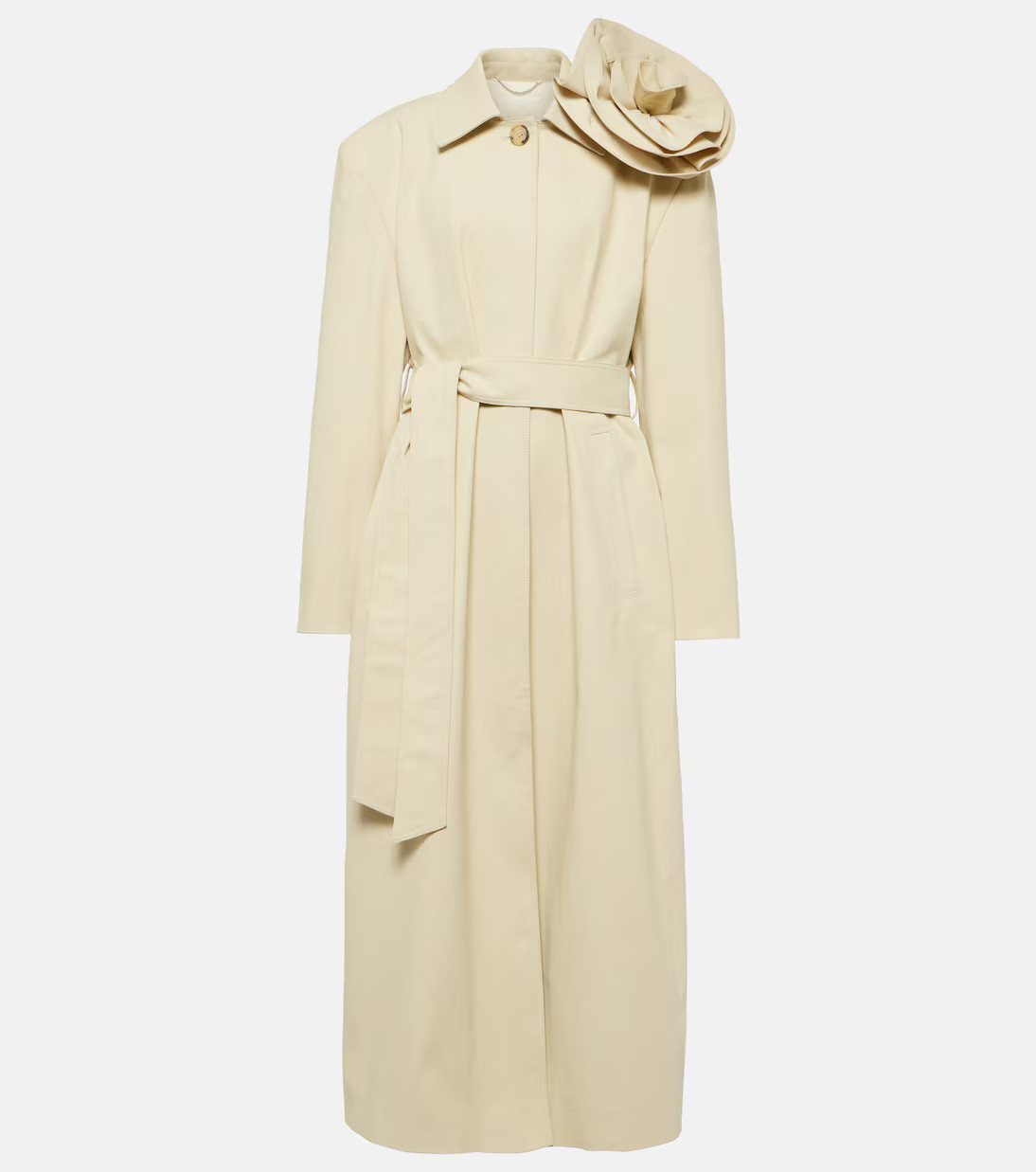 Floral-appliqué cotton gabardine trench coat | Mytheresa (US/CA)