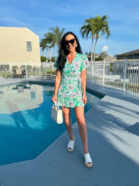 The cutest romper + $30 hand bag + $42 white heels = vacation ready☀️ I came across this romper (which looks like a dress) in Naples and I had to have it! It’s surprisingly very comfy, made out of a super soft material! And these affordable accessories, including statement earrings, are my go tos this spring🌸

Sizing:
The romper fits TTS. I’m typically between a 0 or 2 in this brand and the 0 fits perfectly. 

Vacation style, vacay outfit, spring break outfit, spring dress, summer dress, Target find, Target style, purse, women’s shoes 

#LTKfindsunder50 #LTKSeasonal #LTKstyletip