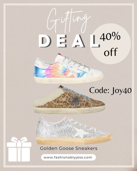 Great luxe gift idea for her this holiday season! Shop these adorable Golden Goose sneakers today with 40% off! 

#LTKGiftGuide #LTKsalealert #LTKHoliday