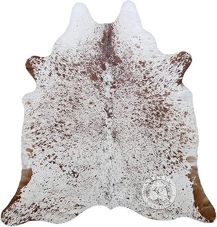 Salt and Pepper Tricolor Cowhide Rug APPROX 5-6 ft x 6.5-7 ft 180 cm x 210 cm - Top Quality | Amazon (US)