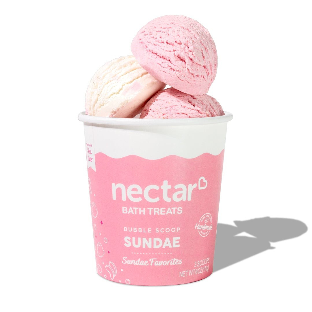 Lychee Hibiscus Bubble Bath Scoop Sundae | Nectar Bath Treats