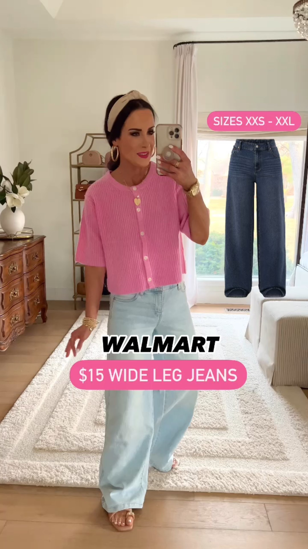 The dark denim shade just restocked in these $15 jeans!!