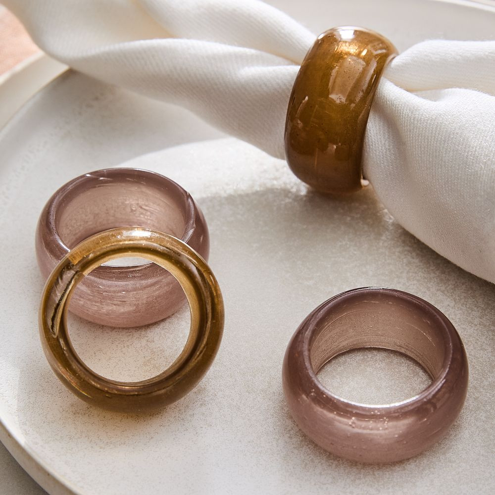 Glass Napkin Ring Sets | West Elm (US)