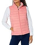 Amazon Essentials Women's Lightweight Water-Resistant Packable Puffer Vest, Pink, Small | Amazon (US)