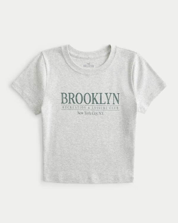 Brooklyn Leisure Club Graphic Baby Tee | Hollister (US)