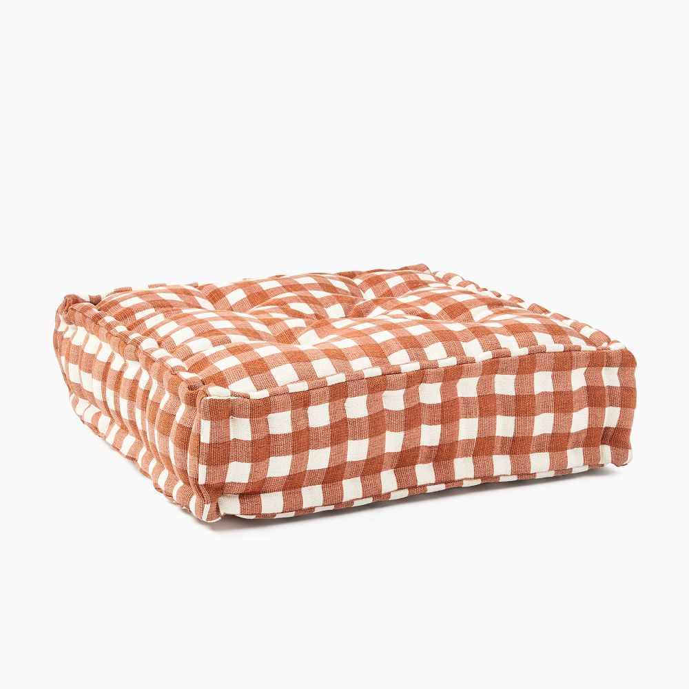 Heather Taylor Home Gingham Indoor/Outdoor Floor Cushion | West Elm (US)