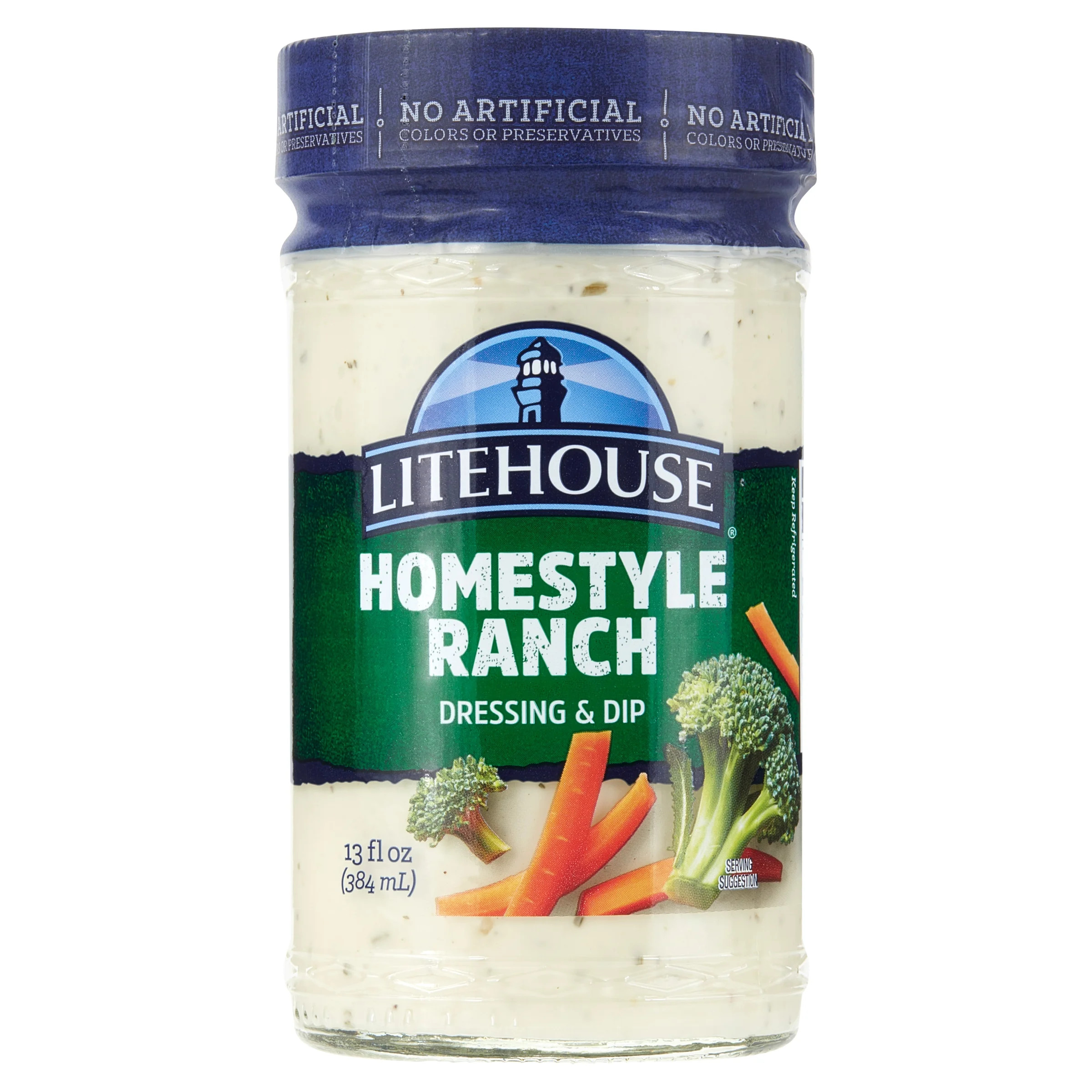 Litehouse Homestyle Ranch Refrigerated Salad Dressing & Dip, 13 Fluid oz Bottle | Walmart (US)