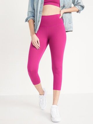 High-Waisted PowerPress Crop Leggings for Women | Old Navy (US)