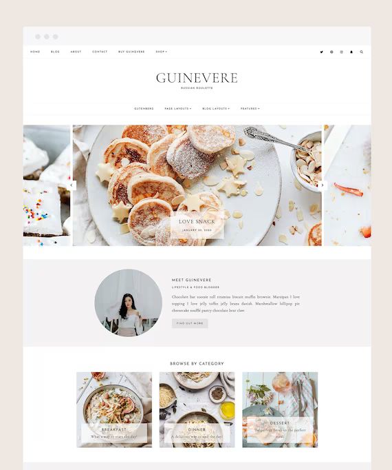 Guinevere  Wordpress Theme  Responsive Blog Theme for - Etsy Canada | Etsy (CAD)