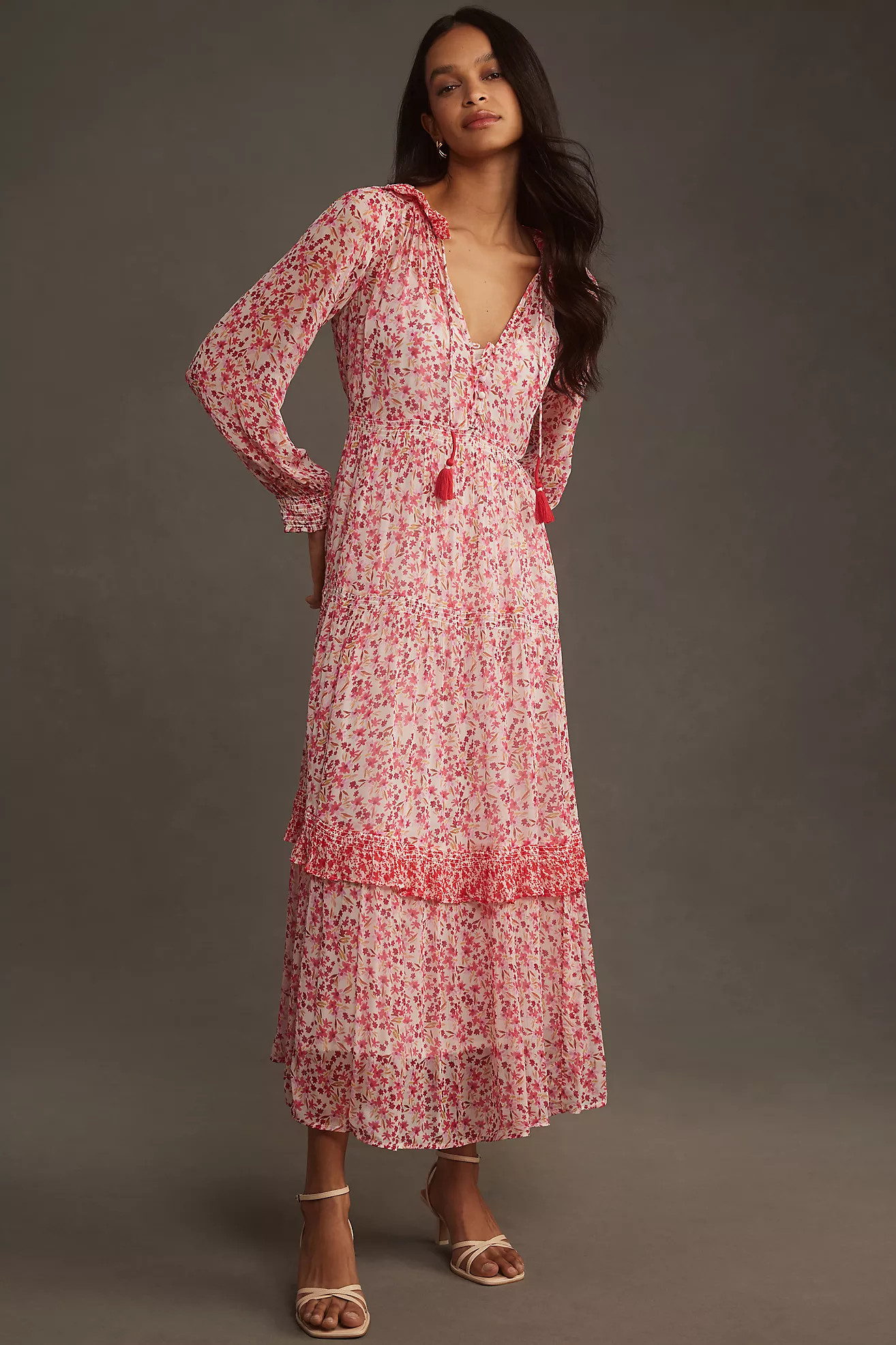 The Marais Printed Chiffon Maxi Dress | Anthropologie (US)