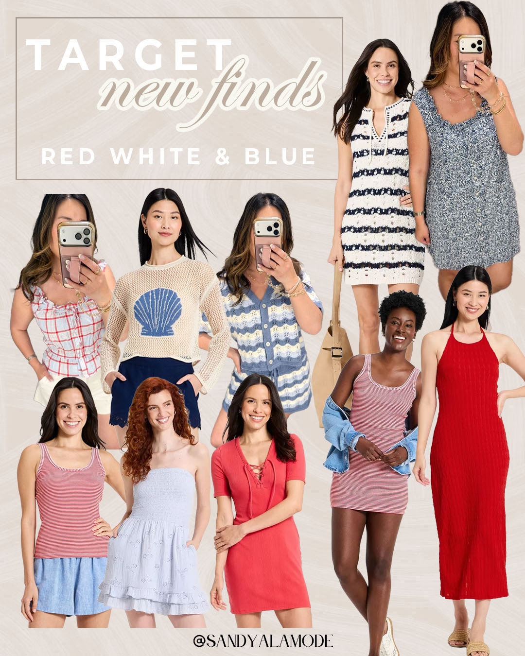 Target new finds // red white and blue // Memorial Day // 4th of July // maxi dress // mini dress // beach vacation // plaid top 

#LTKSeasonal #LTKootd #LTKPetite