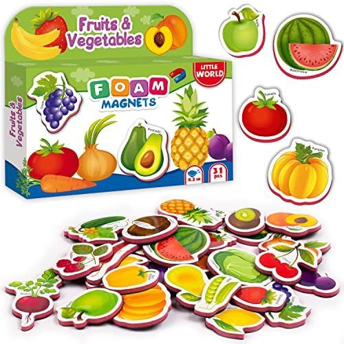 Little World 31 Foam Fridge Magnets for Toddlers 1-3 – Large Toddler Magnets – Fridge Magnets for Ki | Amazon (US)