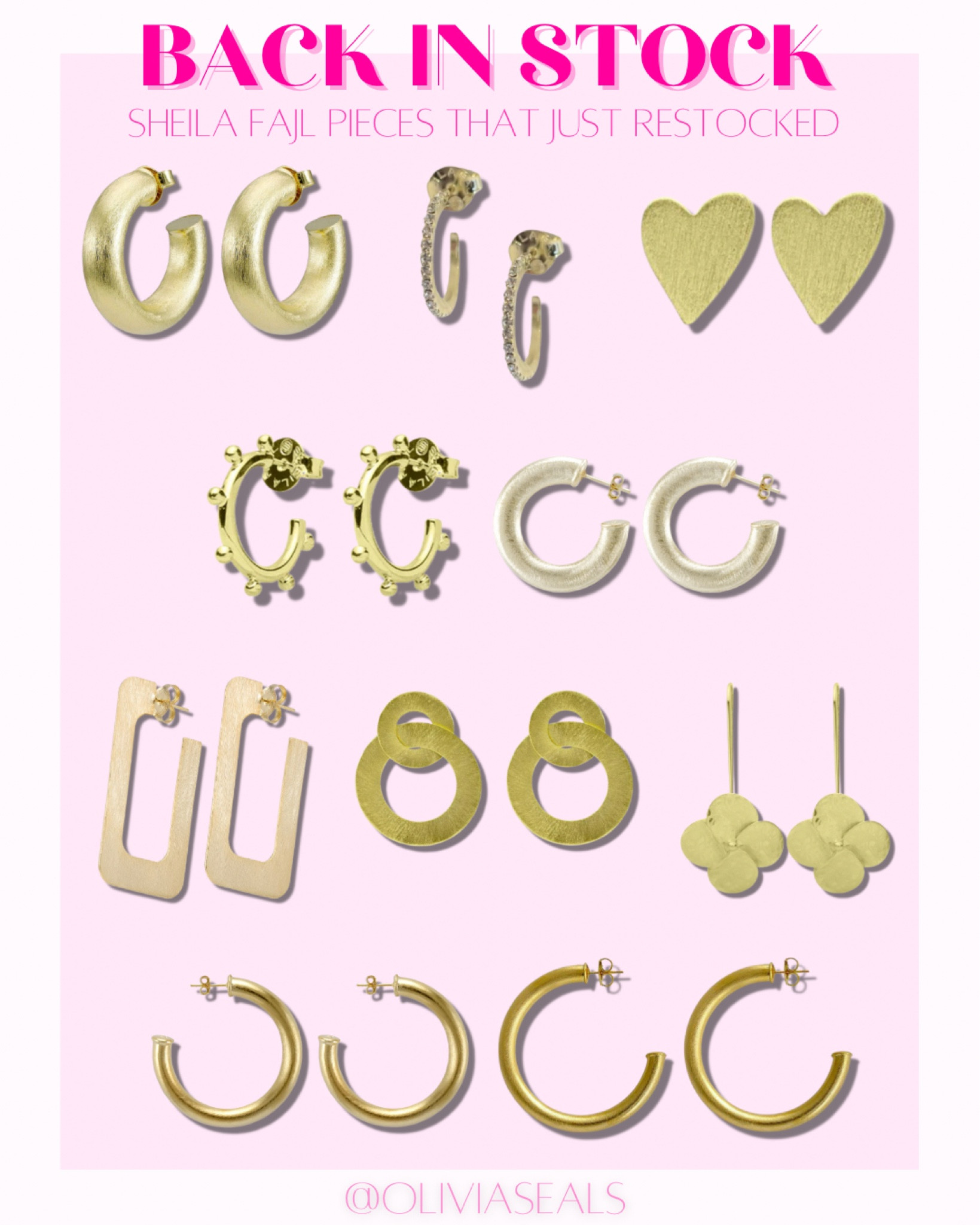 Sheila Fajl jewelry that just restocked! 

#LTKFind #LTKunder100 #LTKGiftGuide