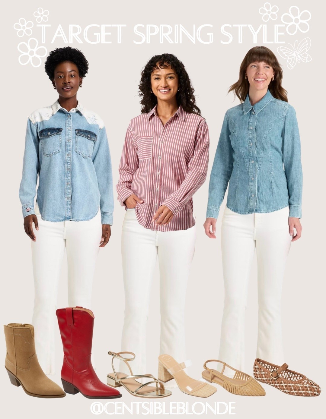25% off @Target tops
Button down tops, striped shirt, button down top, target style, spring style, white jeans, western outfit, western boots, red boots, spring sandals, gold sandals, denim top, denim shirt, western shirt, kick flare jeans, target jeans, spring outfit, target outfit, target shoes

#LTKMidsize #LTKootd #LTKSeasonal