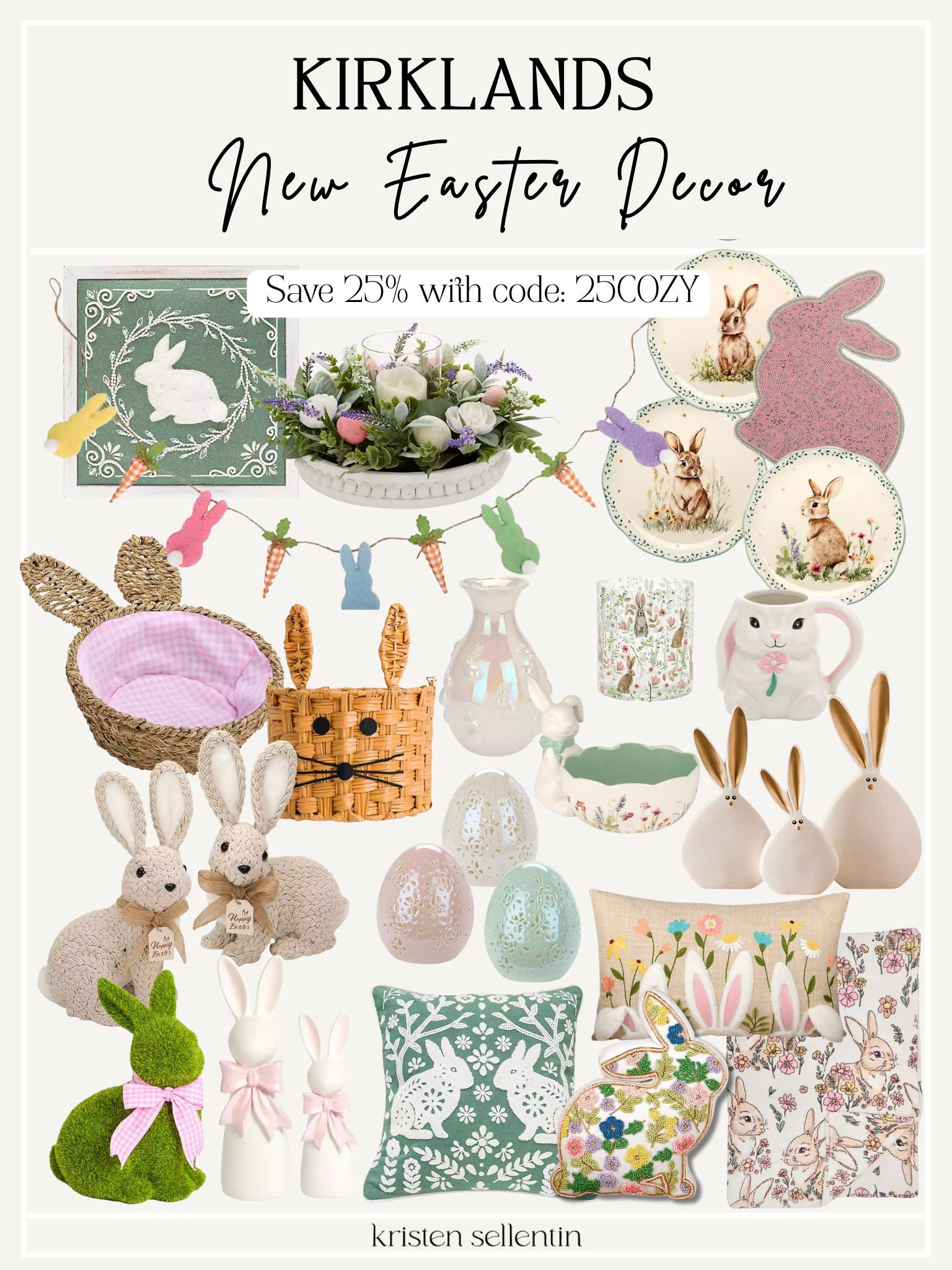 New Easter decor @ Kirklands!
Save 25% with code: 25COZY 

 

#LTKSeasonal #LTKHome #LTKSaleAlert