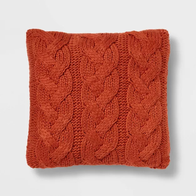 Chunky Cable Knit Throw Pillow - Threshold™ | Target