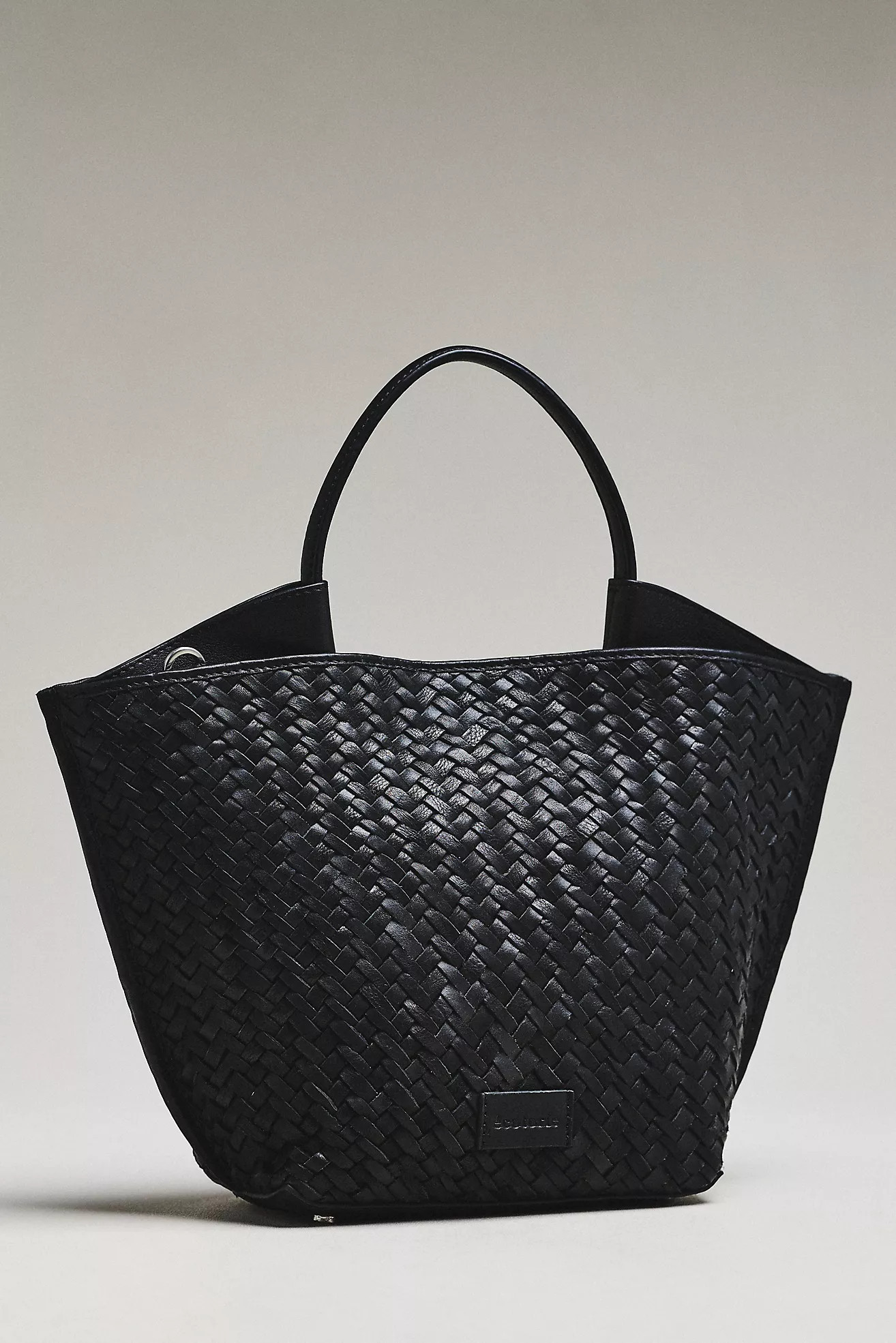 Austin Large Woven Leather Top Handle Bag | Anthropologie (US)