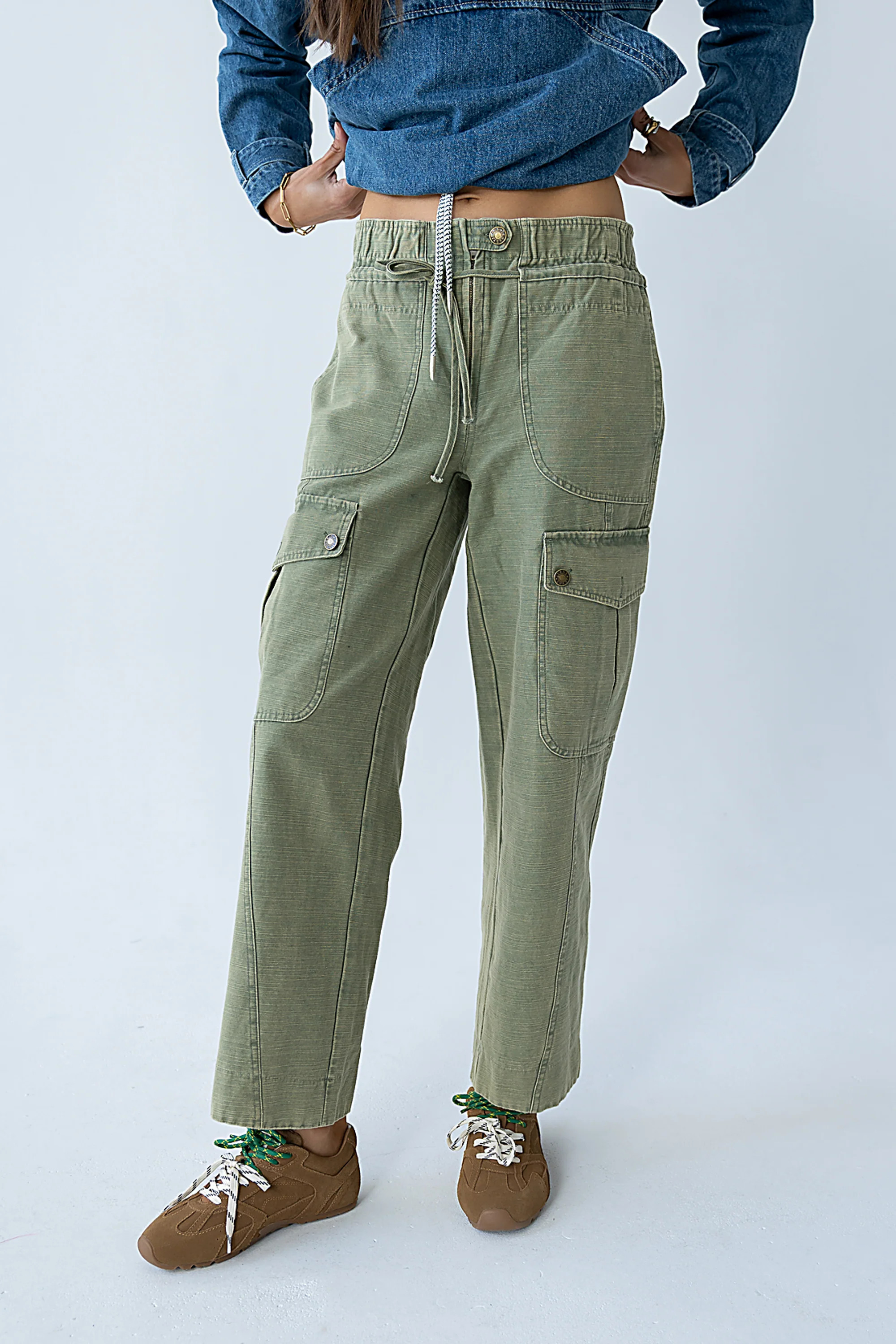Kirsty Straight Leg Pants in Green | Böhme US