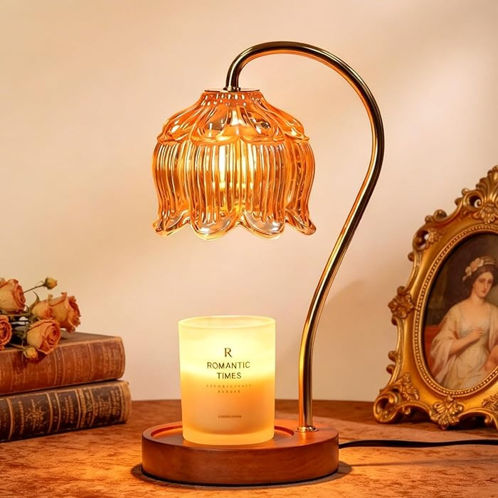 Funistree Flower Candle Warmer Lamp with Timer, Dimmable Candle Lamp Warmer, Mothers Day Birthday... | Amazon (US)