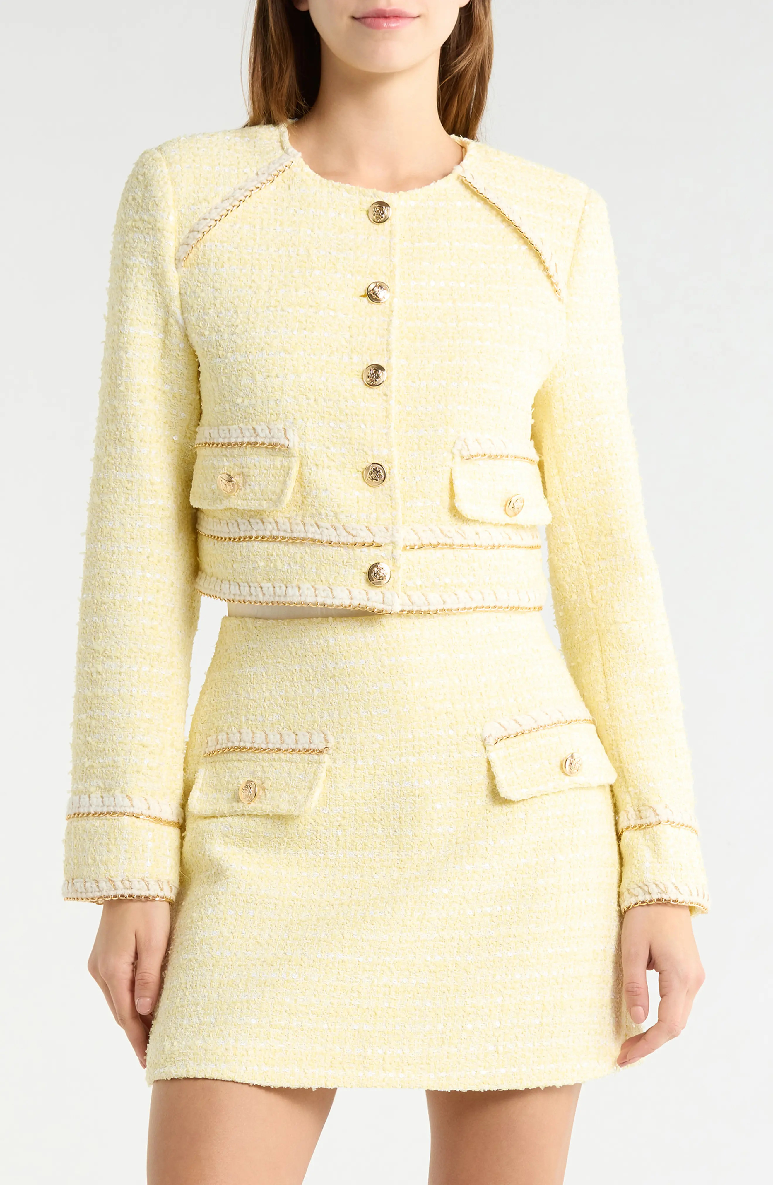 Avec Les Filles Metallic Tweed Crop Jacket (Women) | Nordstromrack | Nordstrom Rack
