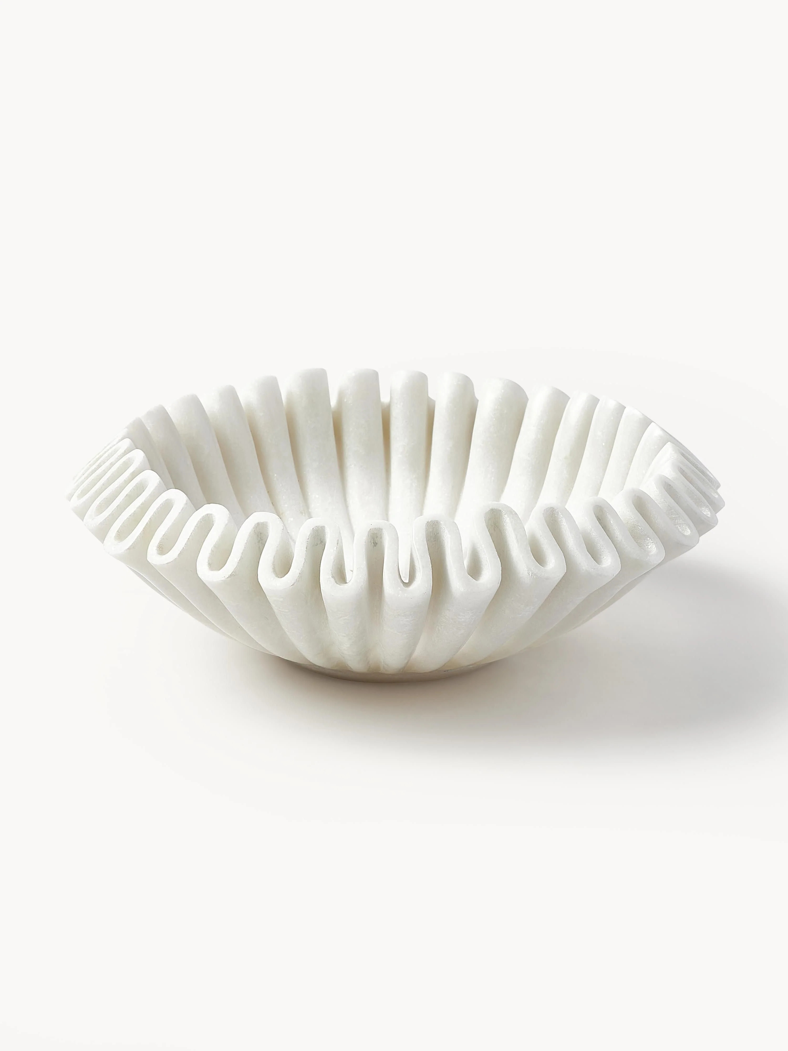 Handgefertigte Deko-Schale Santorini aus Marmor, Ø 31 cm | Westwing EU