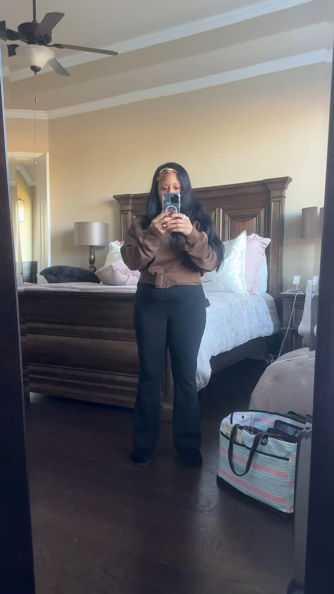 #versace scarf go with everything, old # express pants #commence tops I will tag below 

#LTKStyleTip #LTKWorkwear #LTKOver40