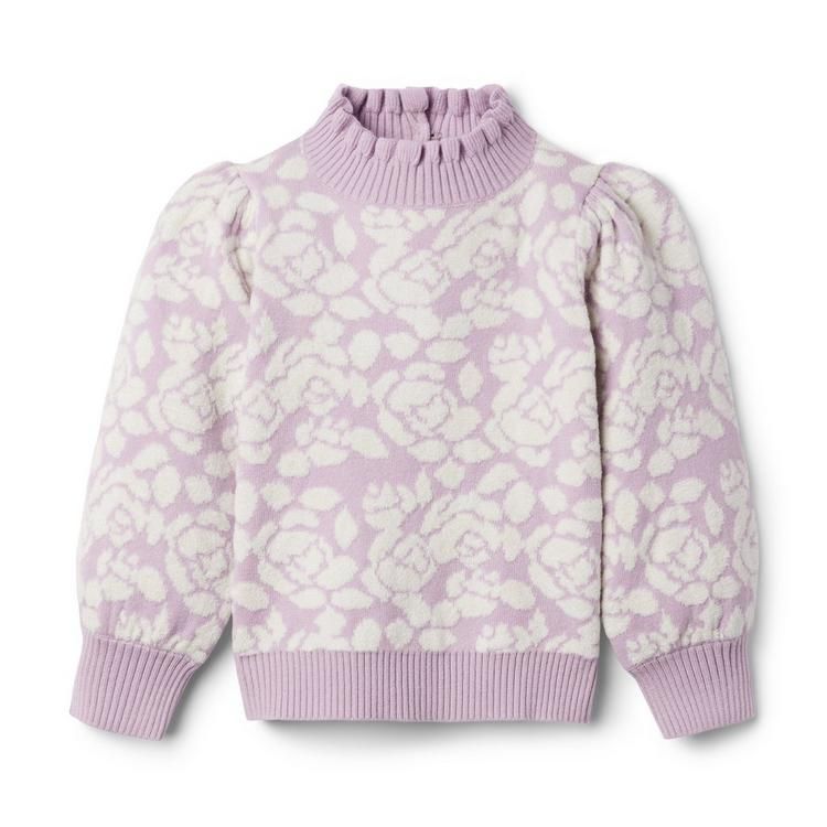 Floral Boucle Ruffle Collar Sweater | Janie and Jack