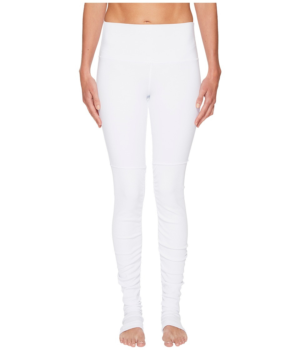 ALO - High Waisted Goddess Leggings (White/White) Women's Casual Pants | Zappos
